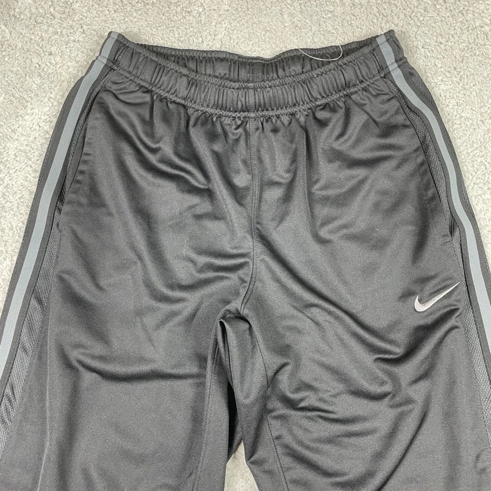 Nike Training Track Pants Mens Medium‎ Black Gray Striped 480238-010 Athletic